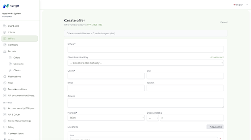 Nango — creating an offer